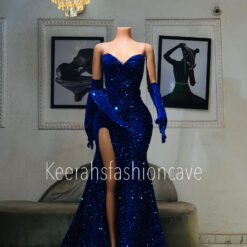 Zara sequin dress with gloves