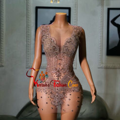 zeina gold midi dress